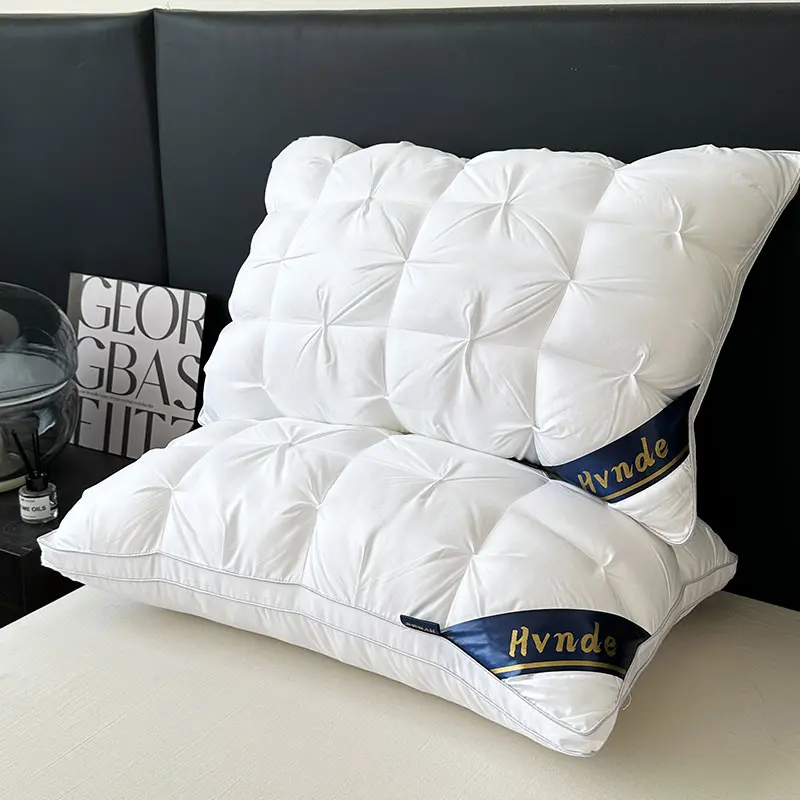 【Summerwins】Luxury Hotel Quality Bed Pillows For Sleeping, Low Allergy Polyester Fiber Cover, Premium Soft Down Alternative Fill For Back, Stomach Or Side Sleepers, Ergonomic Design, Deep Sleep, Cervical Spine Protection