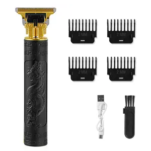 Luxury gold men's professional beard trimmer: includes a wireless charging hair clipper and trimmer set, with Barber-level precision performance, meeting home grooming needs