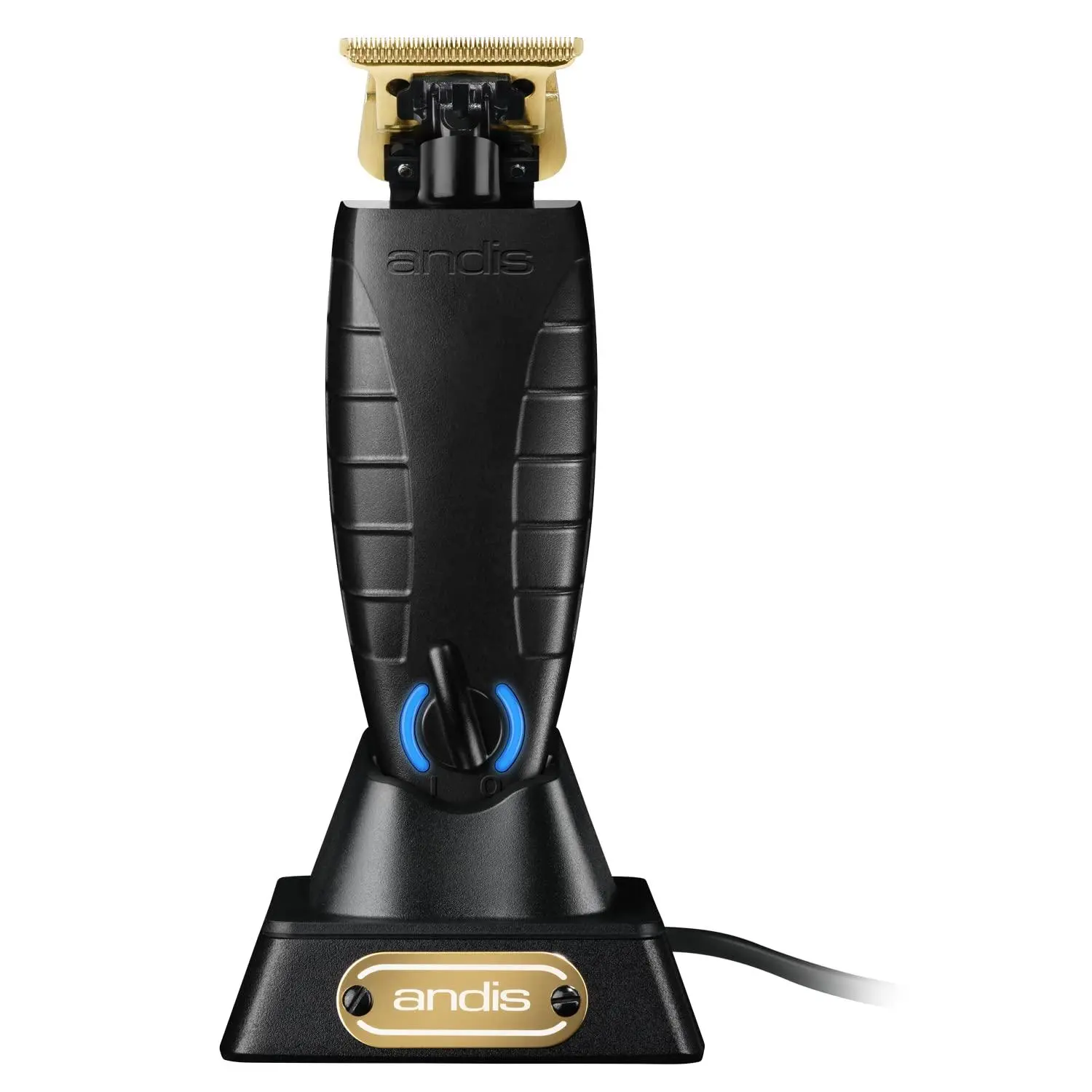 Andis GTX-EXO Professional Hair & Beard Trimmer - Cord-Cordless Lithium-Ion with Gold Carbon-Steel T-Blade, Attachment, Balanced Shape for Close Cuts & Detailed Trim, Batteries Included: Yes
