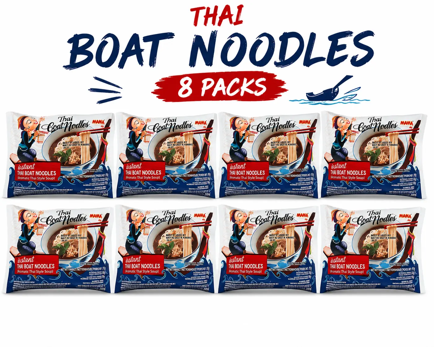 Mama Thai Connext Instant Boat Noodles (8 packs)