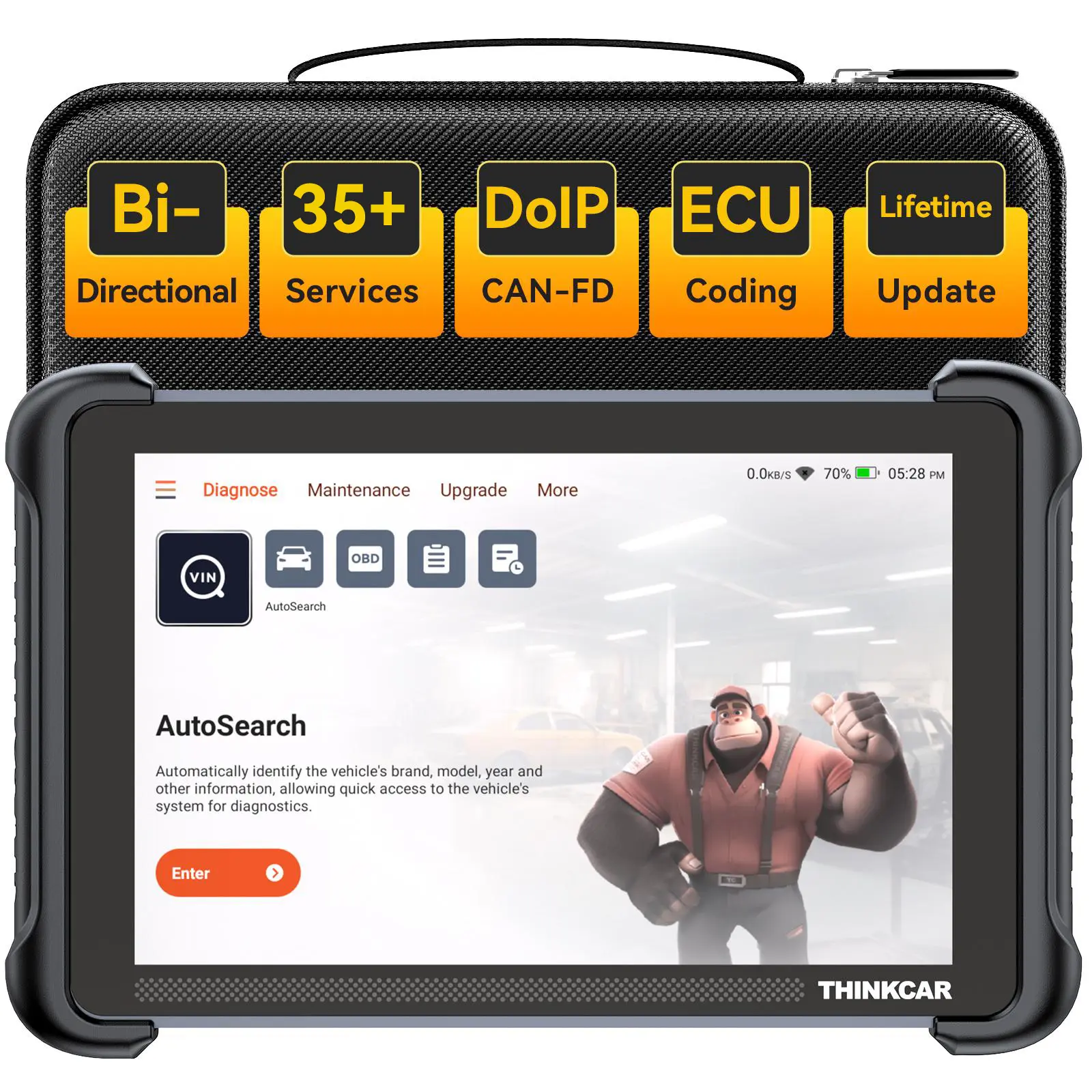 【summerfinds】THINKCAR Lifetime Free Update Car OBD2 Scanner Tool, THINKSCAN 689BT All-System Automotive Diagnostic Tool, Bi-Directional OBD2 Scanner with ECU Coding, 35+ Services, FCA Autoauth, CANFD&DoIP，Bidirectional Scan Tool