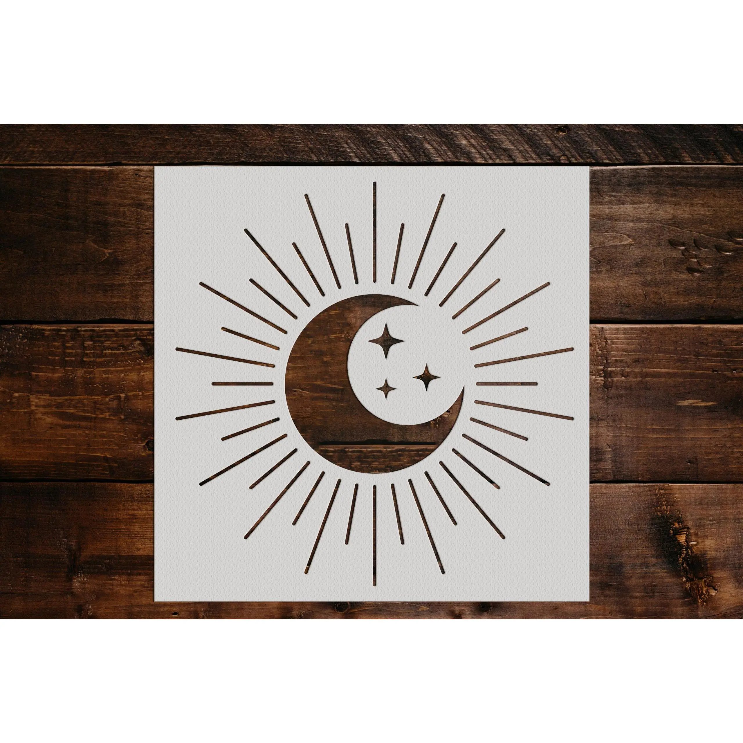 The Sun and The Moon Stencil - Art and Wall Stencil