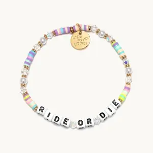 Little Words Project - Ride or Die Friendship, Beaded Bracelet - Choose Your Size