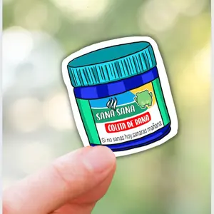 Sana sana colita the rana funny latina vinyl sticker