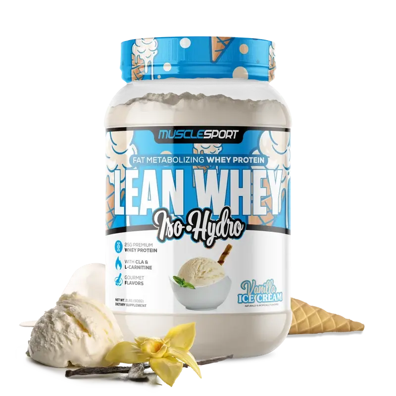 MuscleSport Whey Iso Hydro with CLA, MCTs & L-Carnitine - 2lbs