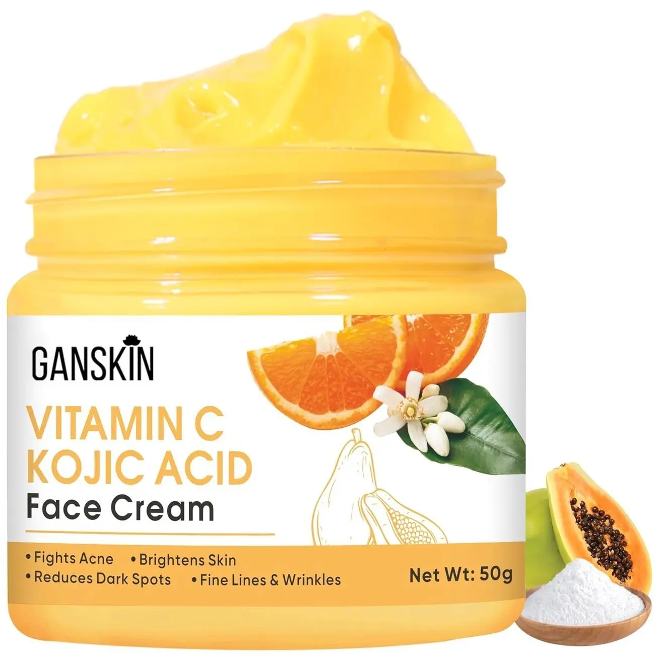 Kojic Acid Cream – Skin Brightening Cream for Dark Spots & Uneven Tone – For Face & Body, Including Intimate Areas – Kojic Acid Lotion for a Brighter, Radiant Look