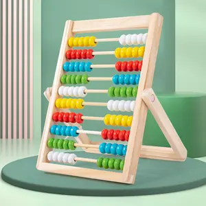 Wooden abacus for kindergarten and elementary school students, math arithmetic stick, children's abacus, addition and subtraction arithmetic teaching aid