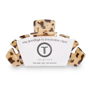 teleties large blonde tortoise hair clip