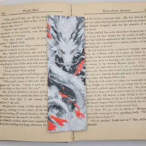 Dragon Bookmark - Fantasy Book Lover Gift, Unique Mythical Creature, Textured Design, 3D Printed, Ideal for Reading and Collecting