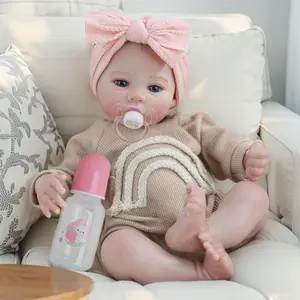 Reborn Baby Dolls Girl Full Body 19 Inch Realistic Soft Vinyl Body Todderl Baby Dolls with Reborn Doll Toy