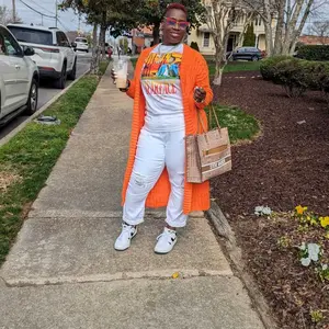 Product Review of Plus Plain Textured Drop Shoulder Cardigan, Casual Long Sleeve Pocket Coat for Women, Women's Plus Clothing for Spring & Fall from M**. N**e g**❌