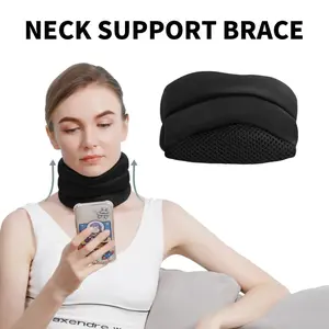 Soft Neck Support Brace for Sleeping & Office - Adjustable Cervical Collar for Posture Correction, Snoring Relief & Tech Neck Pain - Comfortable Foam Wrap