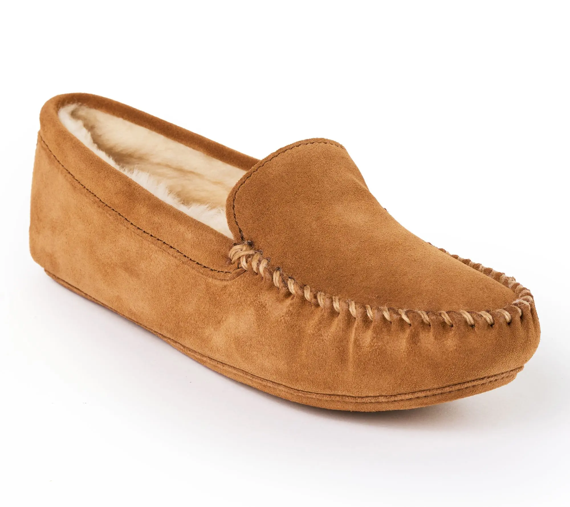 Minnetonka Men's Suede Sheepskin Softsole Slippers