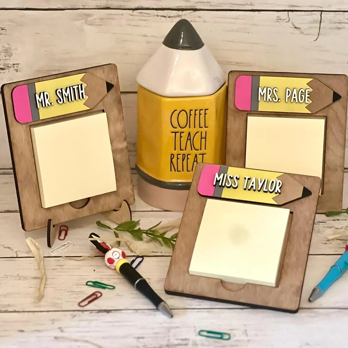 Personalized Teacher notepad, Christmas teacher gift, Teacher sticky note holder, teacher gifts, teacher gift, teacher appreciation, notepad Convenient Organizer