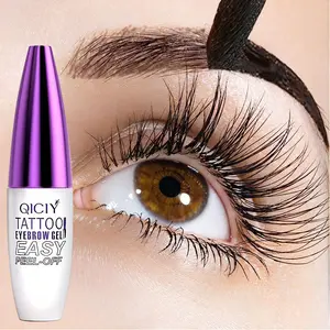 Easy Peel-Off Brow Gel | Waterproof & Sweatproof | Long-Lasting Tattoo Tint | Film Forming | Black/Brown | All Skin Types Makeup Tech eyebrows  gel Cosmetic 01 eyebrowtint