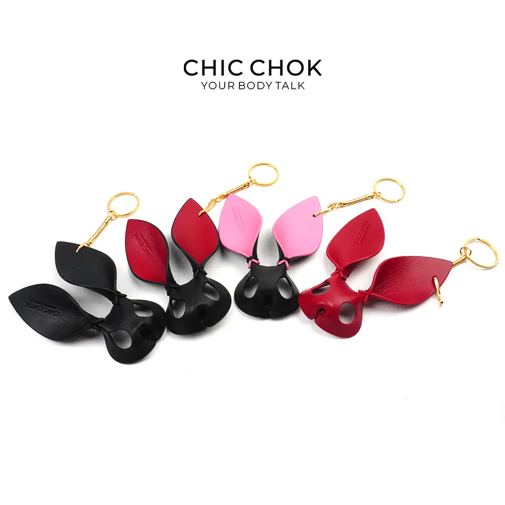 CHICCHOK [Bunny Keychain] Handcrafted Genuine Leather Bunny Keychain