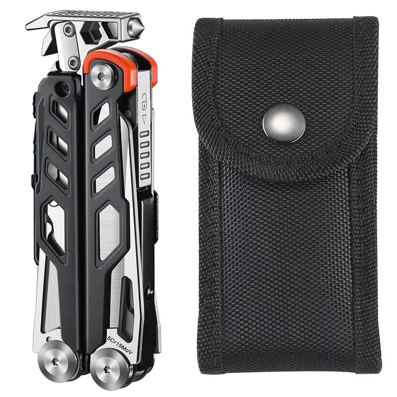 Compact Folding Multi-Function Tool with Pliers, Blade, Nail Puller - EDC Gear, Dad Gadgets, Dad Can Fix It, for Camping, Car Emergency Hand Tools & Accessories