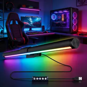 15.8 Inch Rgbw Adjustable Screen Light, Dual-Sided LED Lighting, 5 Button Line Control, USB Powered, TV Computer Office Home Game Decor Gift, Led Strip Light