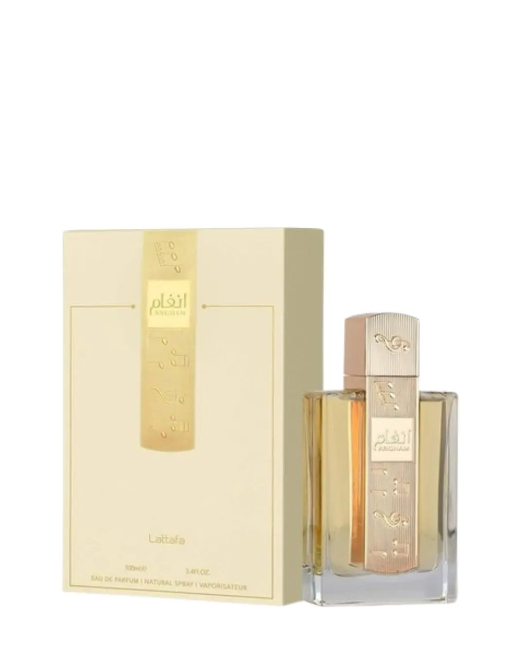 Lattafa Angham Eau de Parfum for Women, Rich Long Lasting Perfumes with Ginger, Vanilla & Soft Florals, Gourmand Signature Scent, EDP Spray 3.4 oz / 100ml, Fragrances Perfume, Enchanting Fragrance, Strong, Creamy Amber, Vanilla Perfume