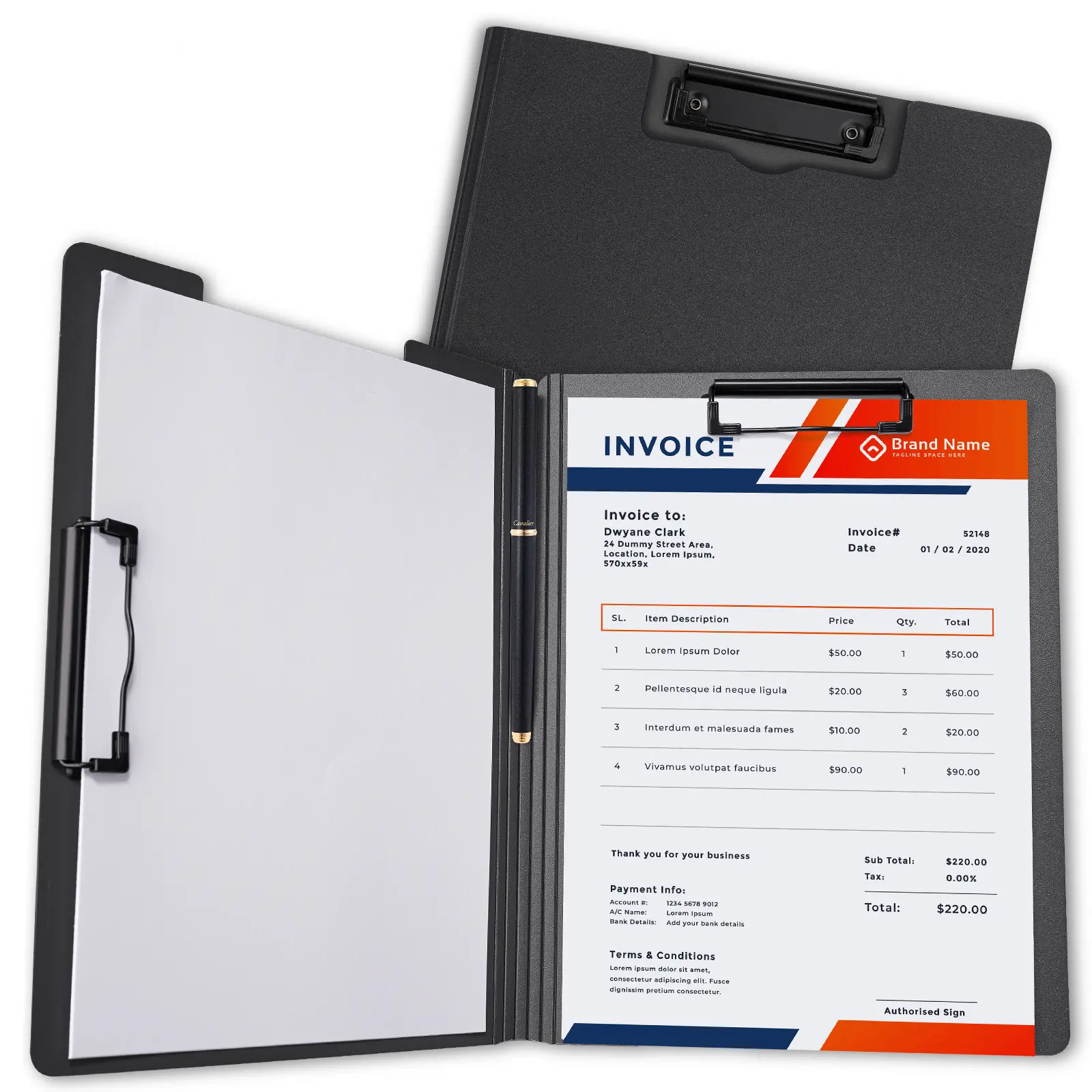 Tomorotec Sturdy Flexible A4 PP Foam Foldable Nursing Clipboard Folder - Plastic Clip, Pen Holder, Storage Compartments, Office Paper Organizer, Office Stationery Supplies