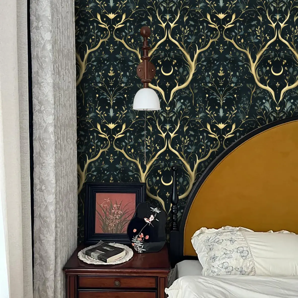 Vintage Animal & Plant Pattern Wallpaper, Waterproof Self-adhesive Wallpaper, Decorative Wallpaper, Peel and Stick Wall Sticker for Home Decor, Kitchen, Bedroom, Living Room, TV Background
