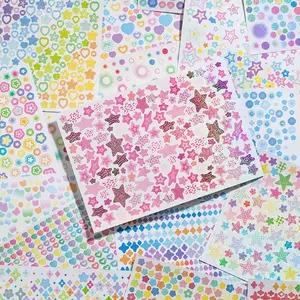 20 Sheets Starry Sky Sticker Book, Decorative Adhesive Stickers for Photo Frames, Phone Cases, Cups, Notebooks, Calendars, Boxes, Scrapbooks, Scrapbooking, Stickers Kit