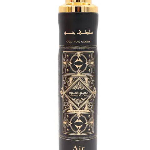 Lattafa Badee Al Oud Oud for Glory Chemical-Free Woody Floral Lavender Scented Room Spray - 10fl.oz(300ml) Bottle Pack, Warm Spicy, Earthy, Metallic Aroma, 36-Month Long-Lasting, Scent Layering Indoor Leather Freshener