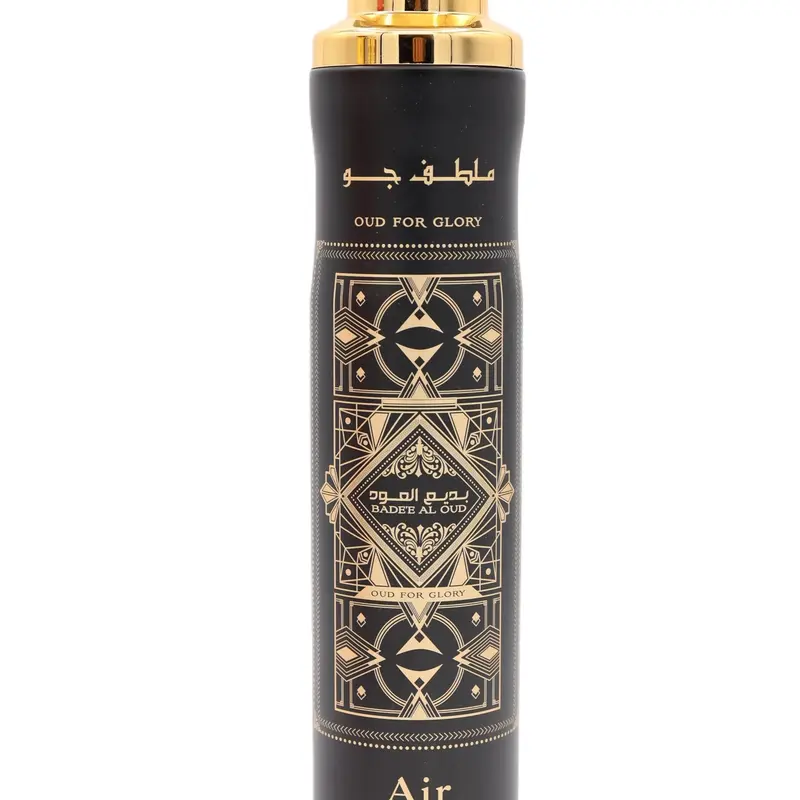 Lattafa Badee Al Oud Oud for Glory Chemical-Free Woody Floral Lavender Scented Room Spray - 10fl.oz(300ml) Bottle Pack, Warm Spicy, Earthy, Metallic Aroma, 36-Month Long-Lasting, Scent Layering Indoor Leather Freshener