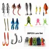 EXCROCK 14/28/42 pcs Full Range Hard and Soft Bait Lure Set, for Freshwater Saltwater, Pre-Rigged Jig Head, frog baits, soft shrimps/lobsters, Crankbait, Fishing Tackle Kit, Includes Multi-Section Minnow, Topwater Lures #GLOBAL PICKS