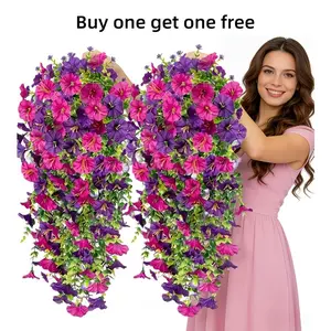 Buy One Get One Free Artificial Flowers, Mixed Color Trumpet Vines, Indoor Outdoor Home Decor, Wedding Party Garden DIY Yard Office Hotel Gift