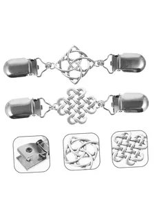 Cardigan Clips for Women, Sweater Shawl Collar Clip, 2pcs Vintage Sweater Clip Dress Clips Shirt