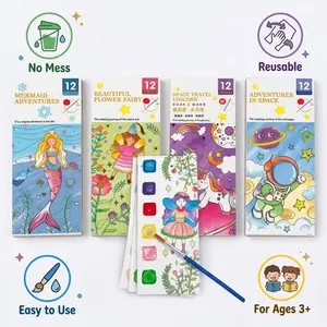 Mess Free Paint with Water Coloring Books forkids,Watercolor Painting Set for Toddlers,Art and CraftDrawing Activities Gifts for Kids Ages 4 5 6 7 8+,TravelActivity Toys - Princess