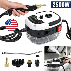 High Temp Handheld Steam Cleaning Machine, 2500W Powerful Steamer with 5bar Pressure, Anti-Dry Protection, Flame Retardant Shell, Multi Brushes for Grease & Stain Removal