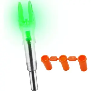 6-Pack Universal LED Lighted S Nock For Arrows of .204,.233,.244,.246 Inside Diameter, Automatically Activated by Bowstring, With Screwdriver Included