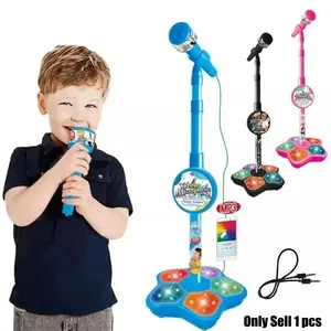 Microphone Toy, 1 Box Adjustable Height Microphone Toy, Portable Karaoke Machine Toy, Music Instrument Toy Gift for Boys & Girls