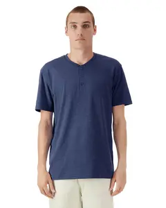 American Apparel 2004CVC CVC Henley Tee