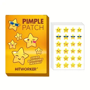 Hitworker 100 Patches Hydrocolloid Acne Patche Blemishes Invisible Pimples Patch starface hydro-star Clear Gentle Peel Sensitive Skin Repair
