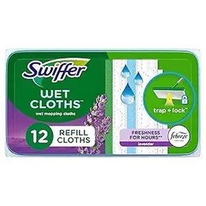 Swiffer Mop & Go Wet Refills, Lavender, 12 Count