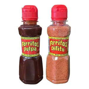 1. Forritos Pulpa – Chamoy Flavored Fruit Pulp (7.4 oz / 210 g)                                                                          2. Forritos Chilito – Fruit Seasoning (5.8 oz / 164 g)