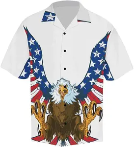 Men's Casual Button Down Short Sleeve Hawaiian Shirt, Aloha Shirt Short Sleeve Button Up Lightweight Vacation Shirt