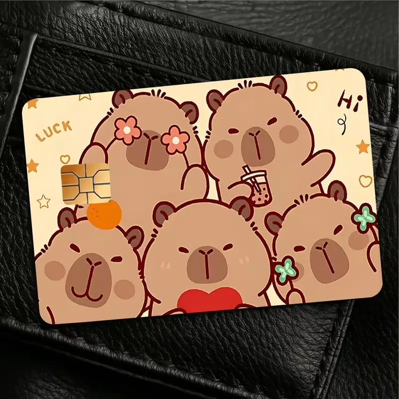 Cute Capybara Friends Credit Card Skin