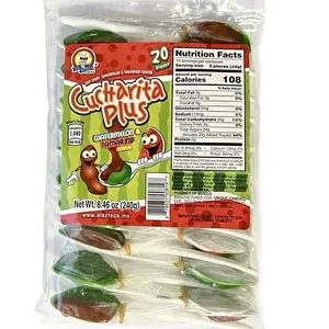 Cucharita Plus Watermelon and Tamarind Candy Spoon - 20 Pieces- Sweet Snack Bonbon