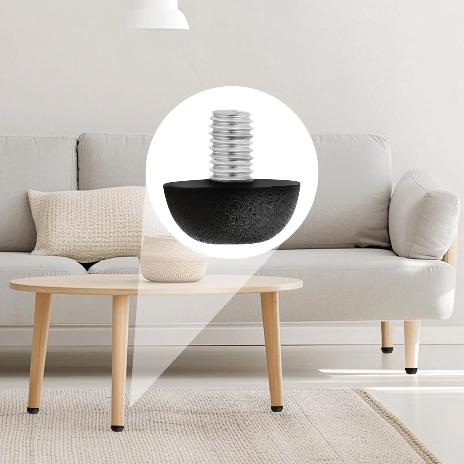 Upgrade your furniture’s stability, quietness, and longevity with this 20-piece set of M6 adjustable furniture feet—perfect for balancing tables, chairs, desks, cabinets, stools, and even outdoor patio pieces.