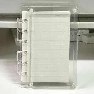 A5/A7 Binder Notebook Transparent Diy Acrylic Diary Book Hand Ledger Notebooks School Stationery 6 Holes Loose-leaf Notebook