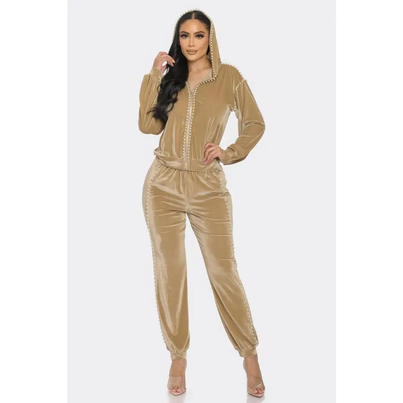 Jogger With Pearls Set