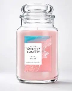 Yankee Candle Pink Sands, Scented Candle, 22oz Large Jar with up to 150 Hour Burn Time, Giftable, Birthdays Decor Fragrance Decoration Perfume Aroma Aroma Perfume Floral