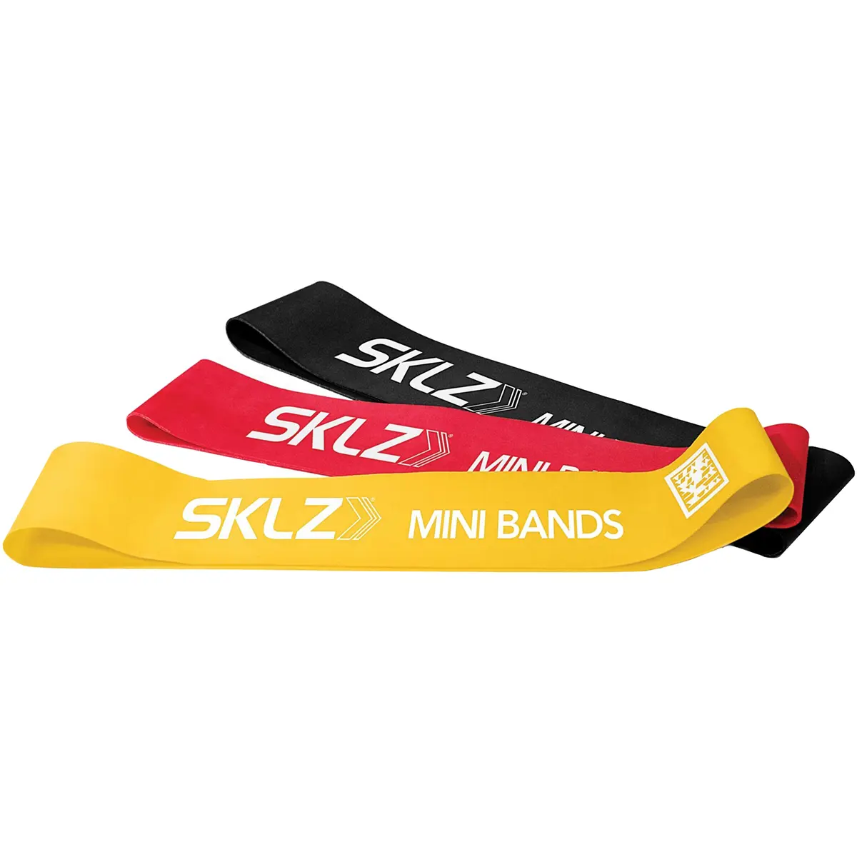 SKLZ Resistance Training Mini Bands 3-Pack - Multi-Colored, Bodybuilding Resistance Bands for Lower Body Workout, Glute Growth, Upper Body Workout, Arm Strength Training, Different Levels Of Resistance