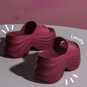 2025 Women??s Platform Flip Flops | Thick Sole, Height-Boosting, Non-Slip Summer Sandals | EVA Beach & Casual Slides