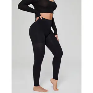 MUEE Women's Compression Pantyhose 8-15mmHg Medical Quality Footless Support Stocking Compressive Tights Shapewear Casual Black