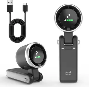 Portable Handheld Turbo Fan, 5 Gear 180 Degree Adjustable Mini Personal Hand Fan, HD Digital Display, Built in 3600mAh Battery, Ideal for Travel, Outdoor Adventures